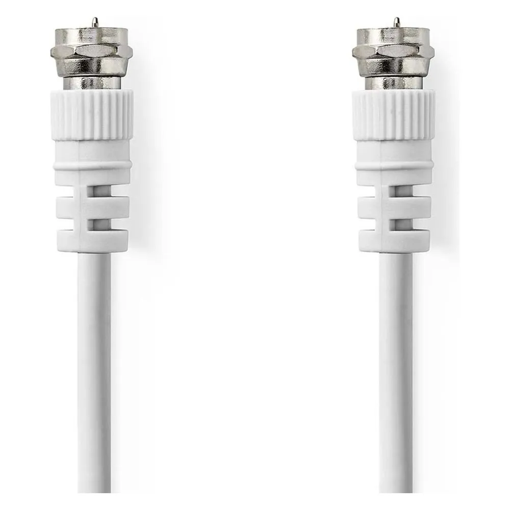 Nedis Satelliten- und Antennenkabel F Stecker F Stecker Vernickelt 75 Ohm Doppelt geschirm (Antennenkabel)