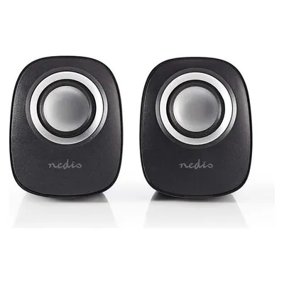 Altavoces Nedis Elegantes Lautsprecher Schwarz Silber Klarer Klang