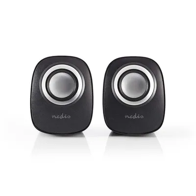 Altavoces Nedis Elegantes Lautsprecher Schwarz Silber Klarer Klang