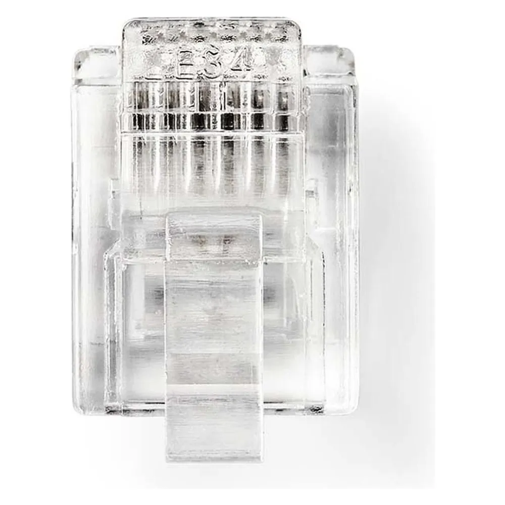 Nedis Telefon Verbinder Verbindungstyp: RJ12 Gerade Beschichtung: Vergoldet PVC Transparen