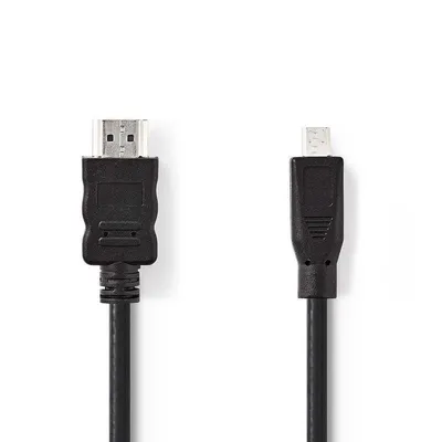 HDMI-Kabel NEDIS CVGB34700BK20 2 m Micro HDMI Highspeed Ethernet Vergoldet