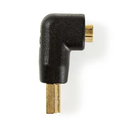 HDMI-Adapter NEDIS CVGB34901BK 90° Winkel Vergoldete Kontakte Schwarz