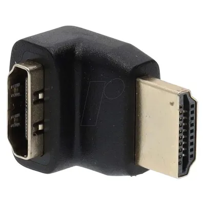 HDMI Adapter NEDIS CVGB34902BK 270 Grad Winkel Goldbeschichtet Schwarz