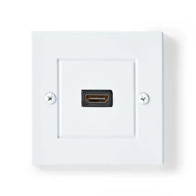 Wand-Einbauplatte Nedis CVGB34950WT HDMI 2.0 10 cm 4K weiblich/weiblich Weiß