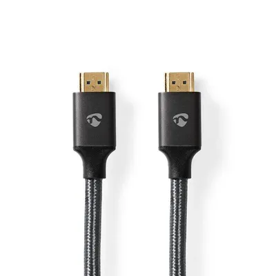 HDMI-Kabel Nedis CVTB35000GY50 5 m 48 Gbit/s 3D ARC Nylon Goldstecker