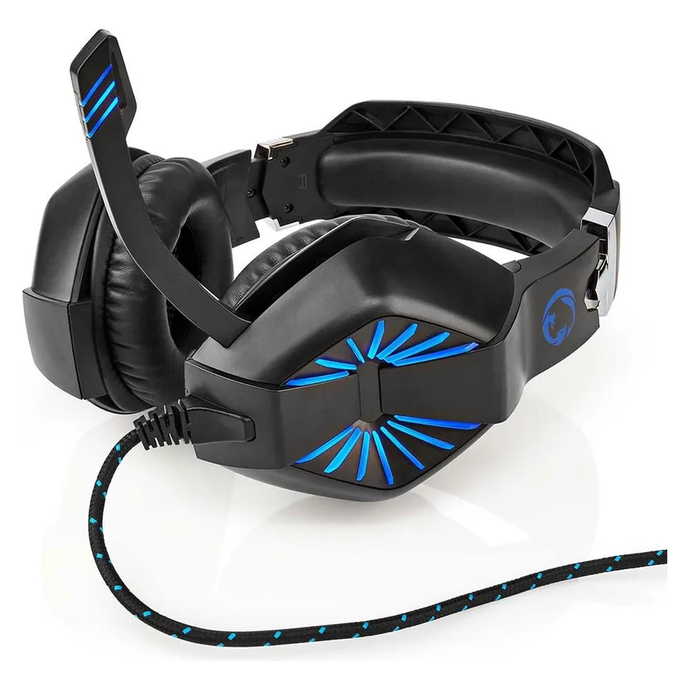 Nedis GHST250BK Gaming Headset mit USB-Kabel und 3