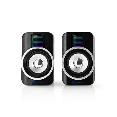 Lautsprecher Nedis 1-Wege Kabelgebunden 10 W USB Blau/Schwarz Kompakt