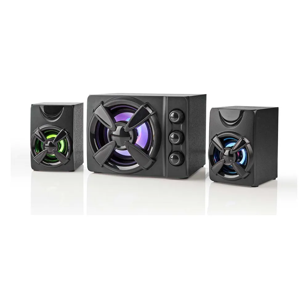 Nedis GSPR31021BK Lautsprecher 2-Wege Schwarz Kabelgebunden 11 W