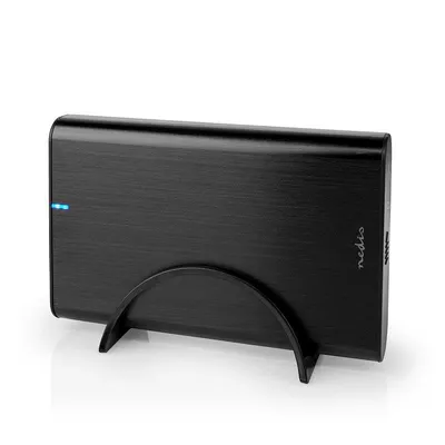 Externe HDD-Gehäuse NEDIS HDDE35410BK 3.5 Zoll Aluminium Schwarz USB-C/A