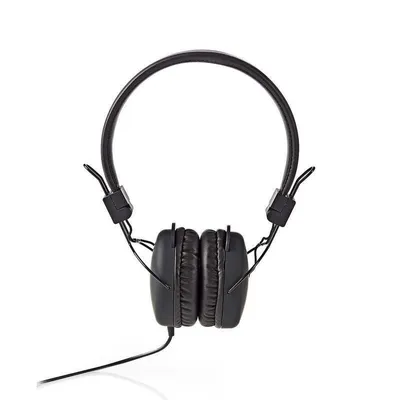 Kopfhörer Nedis HPWD1100BK kabelgebunden, ergonomisch, ausgewogener Klang, schwarz