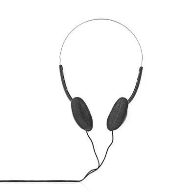 Kopfhörer Nedis HPWD1101BK kabelgebunden 3,5 mm Klinke Stereo faltbar Schwarz