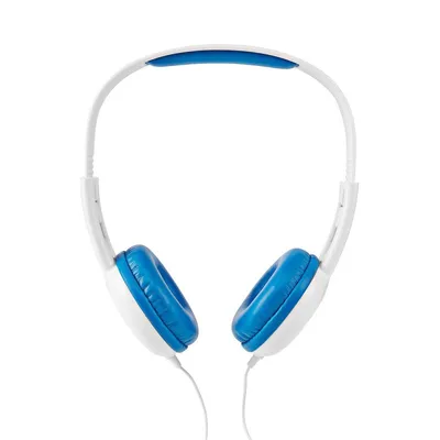 Nedis HPWD4200BU Kopfhörer mit Kabel, 3,5 mm Klinke, Musik, ultraleicht, blau