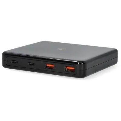 Ladegerät NEDIS DCGPD65W100BK GaN 65W 2x USB-C 2x USB-A Desktop
