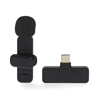 Mikrofon NEDIS MICW110BK USB-C omnidirektional kabellos mit Akku