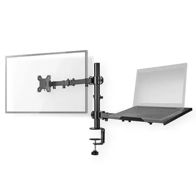Monitorhalterung Nedis MMSISNB110BK Schwarz für 15–32 Zoll Monitor und 17 Zoll Laptop
