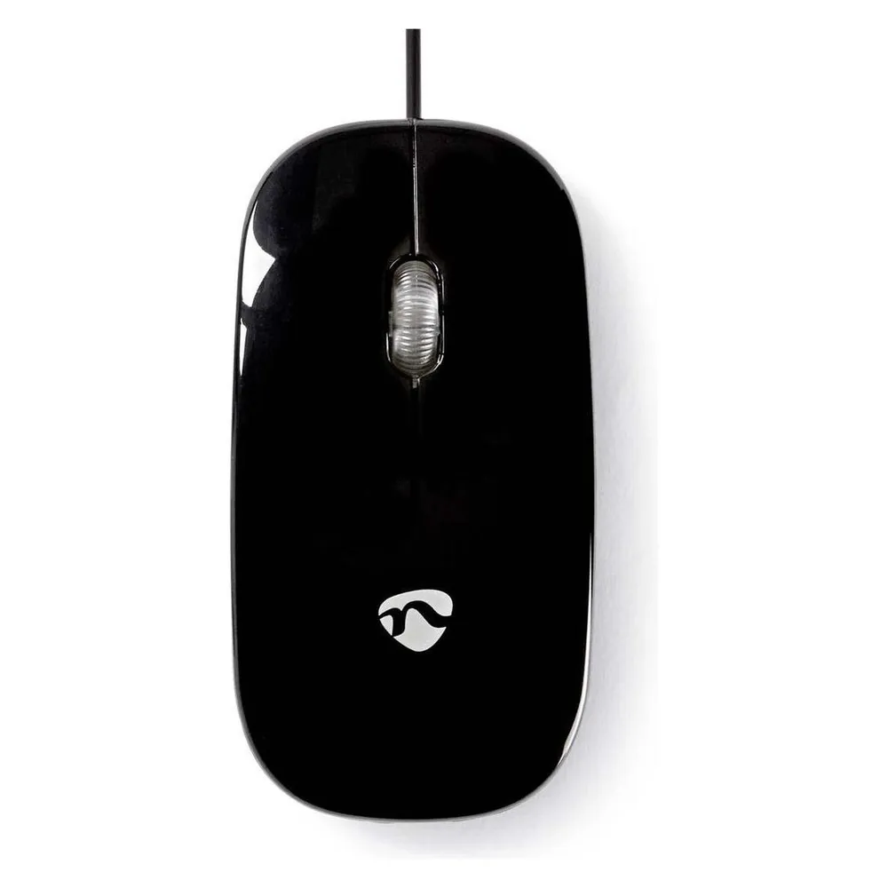 Maus Nedis MSWD200BK Kabel USB 1000DPI Schwarz Ambidextrous