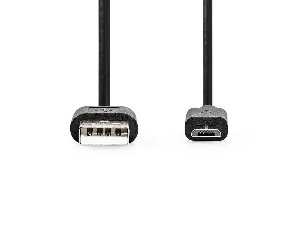 Nedis CCGL60501BK10 USB-Kabel, USB-Kabel, USB-Kabel, USB-A Stecker, USB Micro-B Stecker, Datenübertragung, Laden