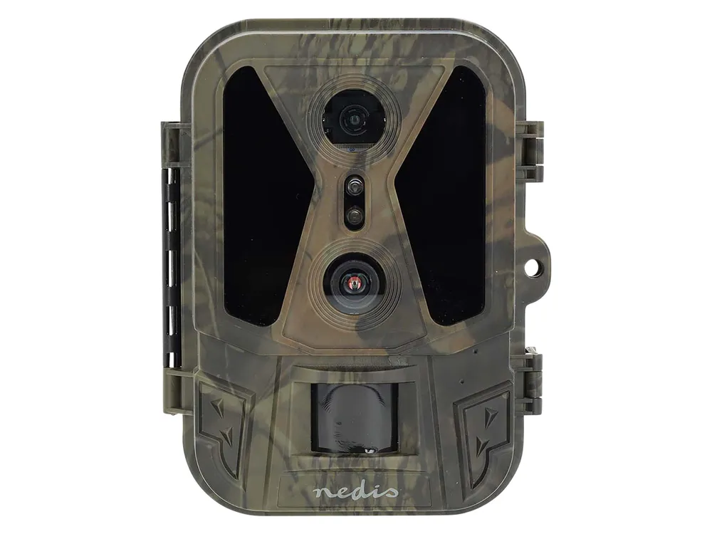 NEDIS Wildkamera WCAM280GN, 4K@10fps, 8 MPixel CMOS, IP65, Schwarz No-Glow IR, Nachtsicht, 25 m, 2,4" LCD