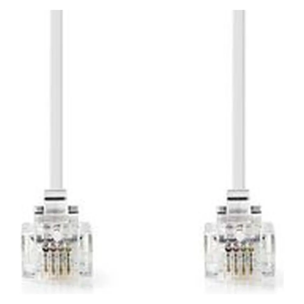 Nedis Telefonkabel RJ11 (6P4C) Stecker RJ11 (6P4C) Stecker 5.00 m Kabeldesign: Flach Kabeltyp: RJ11