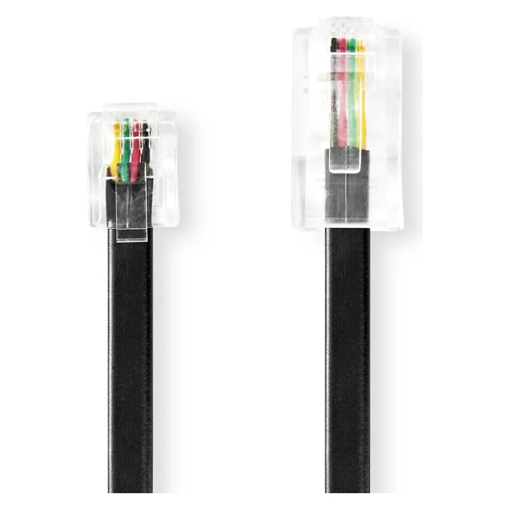 Nedis Telefon-Verlängerungskabel RJ11 Stecker RJ45 Stecker 5.00 m Kabeldesign: Flach Besch