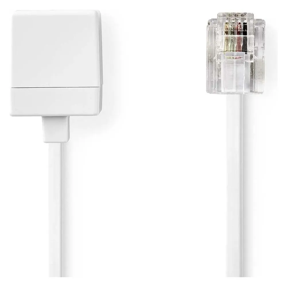 Nedis Telefon-Verlängerungskabel RJ11 Stecker RJ11 Buchse 5.00 m Kabeldesign: Flach Kabelt