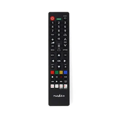 Fernbedienung NEDIS TVRC45PASHBK Universal IR schwarz ABS Gummi