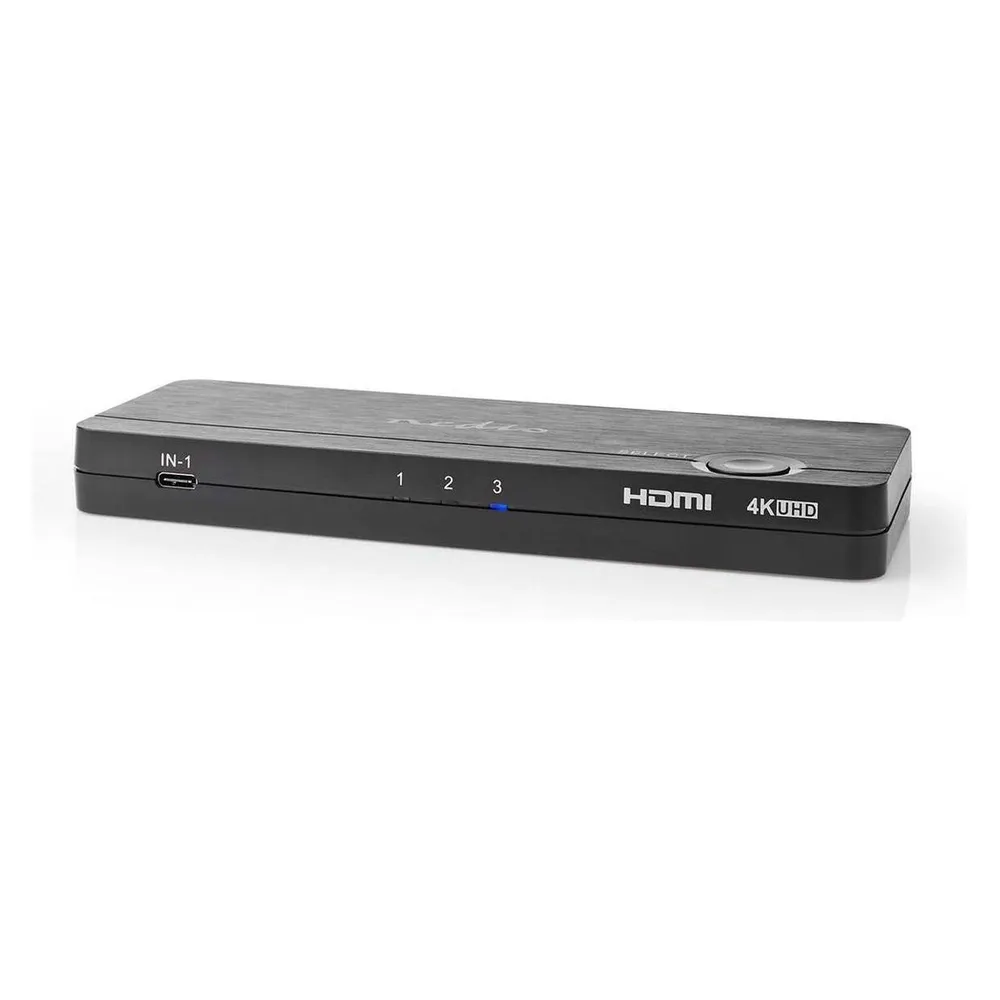 KVM-Switch Nedis VCON6430AT USB-C HDMI 4K 60Hz 3 Ports