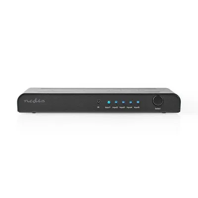Video-Switch NEDIS VSWI3475AT HDMI 5x Eingänge 4K 60Hz Anthrazit Metall