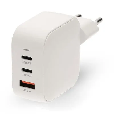Wandladegerät Nedis WGCHA70WWT 70W USB-C Power Delivery GaN Schnellladefunktion Weiß