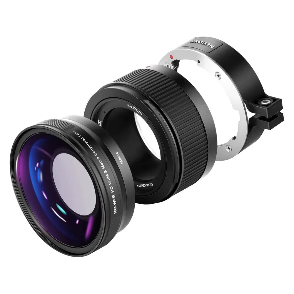 Neewer 2-in-1 Weitwinkel- und Makroobjektiv für Sony ZV1 Schwarz