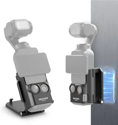 Neewer Action Cam-Halterung AC015 Magnetische Halterung für DJI Osmo Pocket 3 Erweiterungsadapter, (Packung, 180° einstellbarer Winkel)