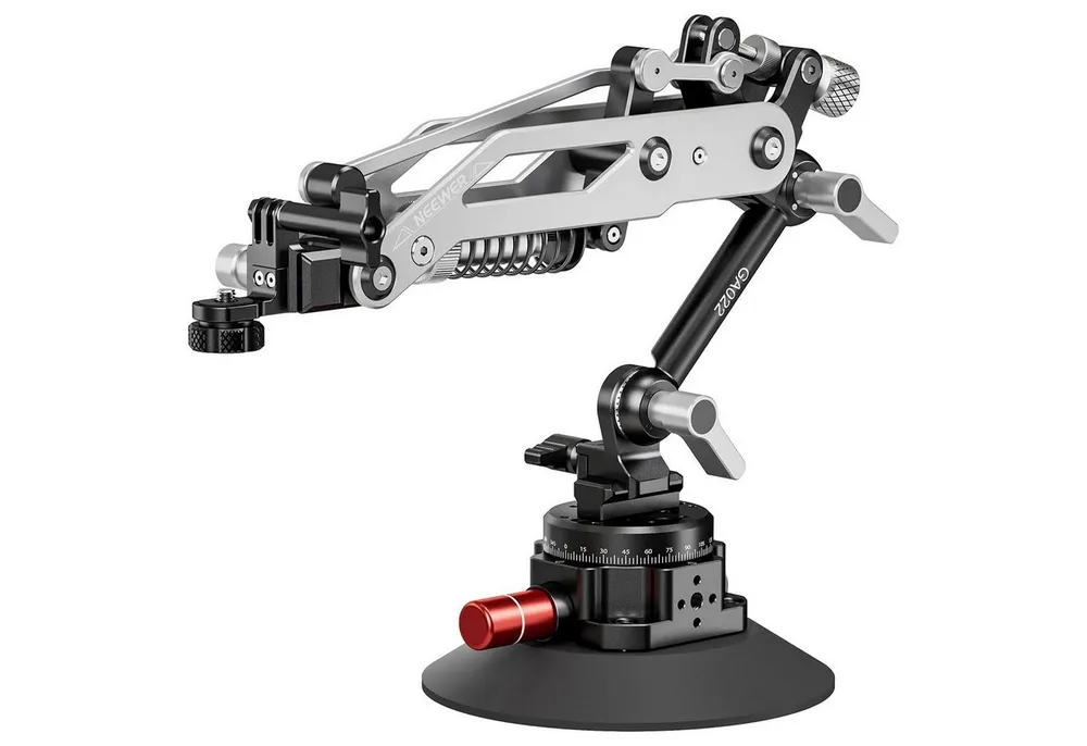 Neewer Action Cam-Halterung GA022 Vakuum Saugnapf Autohalterung, mit Hydraulic Boom Arm, (Packung, NATO Schiene, Aluminiumlegierung, für DJI Osmo Pocket 3 Insta360)