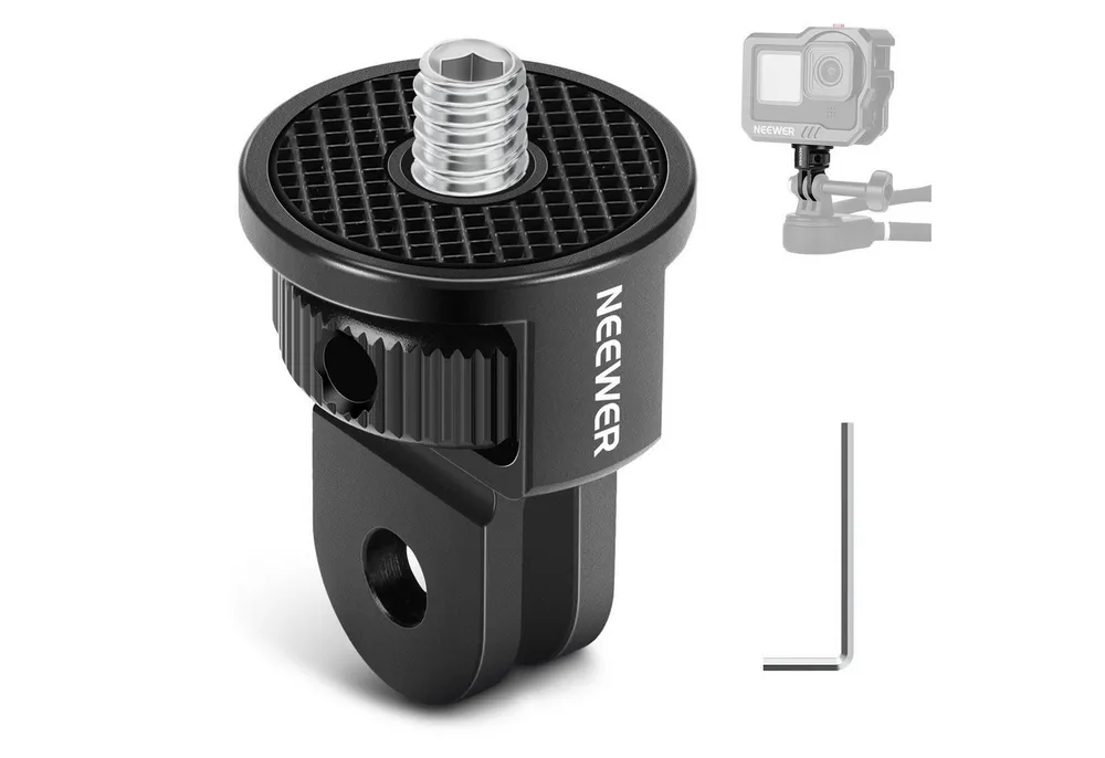 Neewer Action Cam-Halterung GP-7 Action Kamera Adapter für GoPro & DJI Pocket 3, (Packung, 2 polige Adapter)