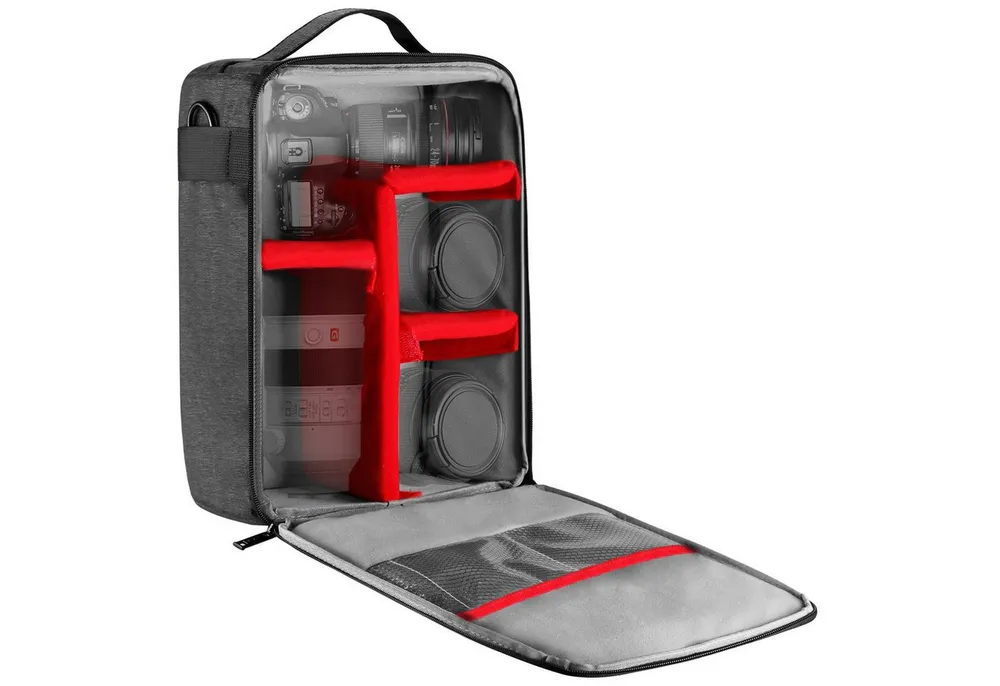 Neewer Kameratasche NW140S Transporttasche für Objektiv und Kamera, wasserdicht (Packung), 22 x 15 x 32cm, Tasche für Canon Nikon Sony DSLR 4 Linsen