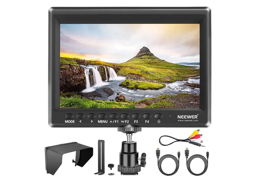 Neewer Kamerazubehör-Set F100 7" Feldmonitor 4K HDMI für DSLR & spiegellose Kameras, (Packung), Energie Efizienz Label (A bis G):D