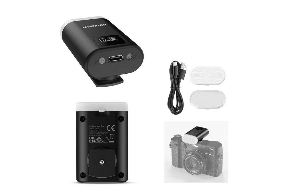 Neewer N12 Mini Kamera Blitz Flash, 5600K Speedlite mit LCD Display Blitzgerät,