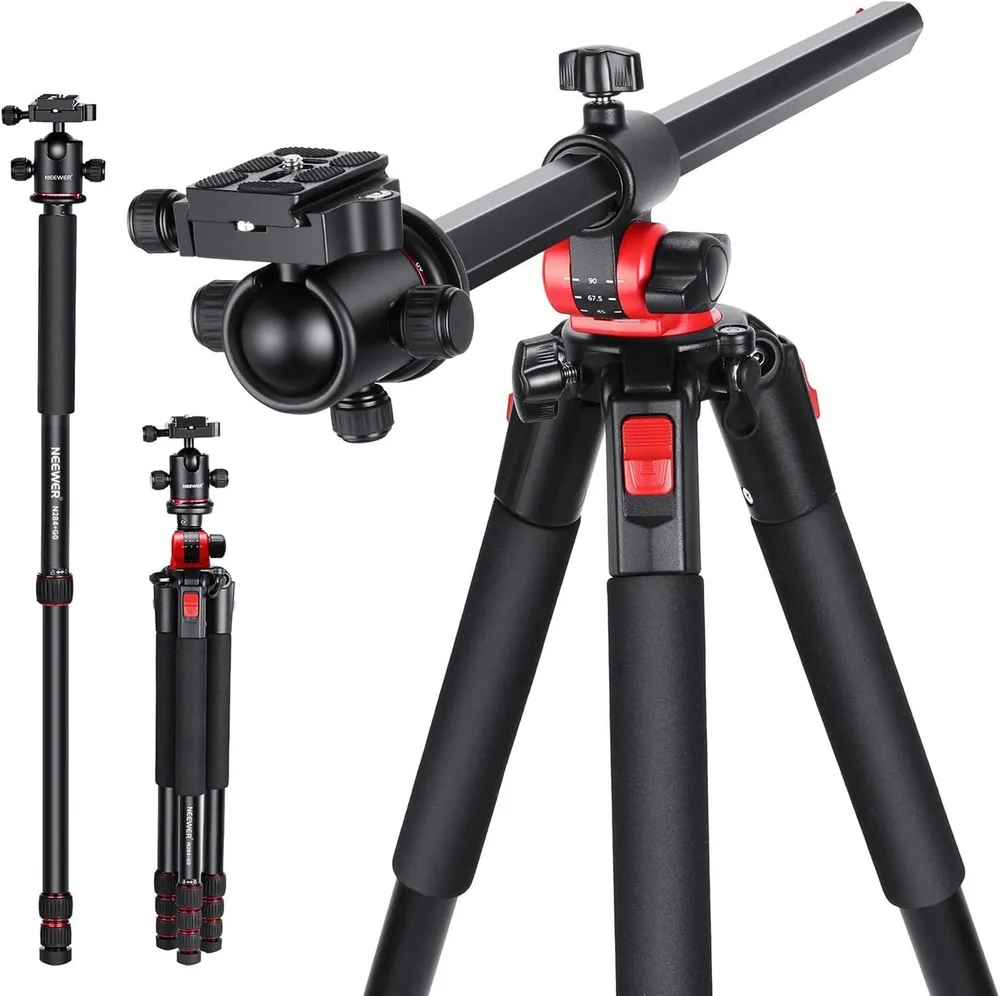 Neewer N284+G0 184cm Einbeinstativ, mit Mittelsäule und Kugelkopf Aluminium Kamerastativ
