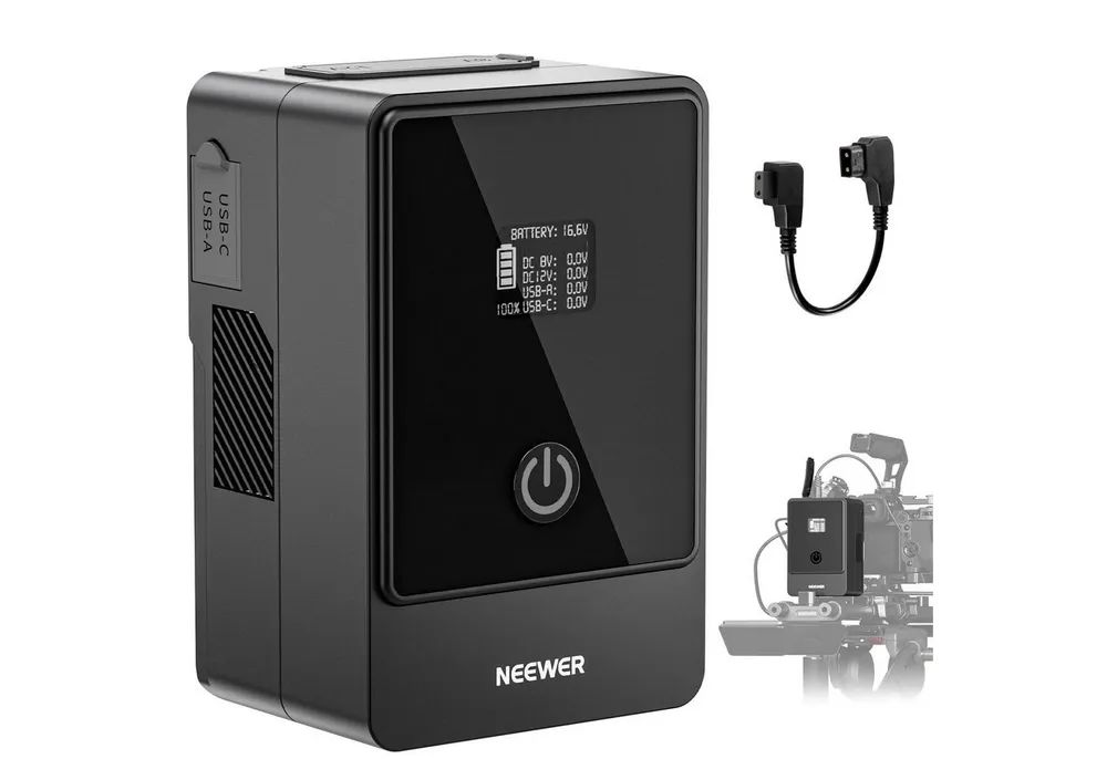 Neewer PS099E Mini V Mount Akku, 6800mAh 99Wh 14.5V Mini V Lock Akku Kamera-Akku 6800 mAh, mobiles Ladezentrum fúr Not-&Stromversorgung/Kamera/Camcorder/Monitor