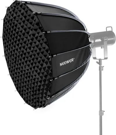 Neewer Softbox NS38P Parabolische Softbox, 90 cm, mit Bowens Mount, Schnellverschluss, mit Lichtdiffusor/Gitter/Tasche, für Godox Aputure Studio Videolicht