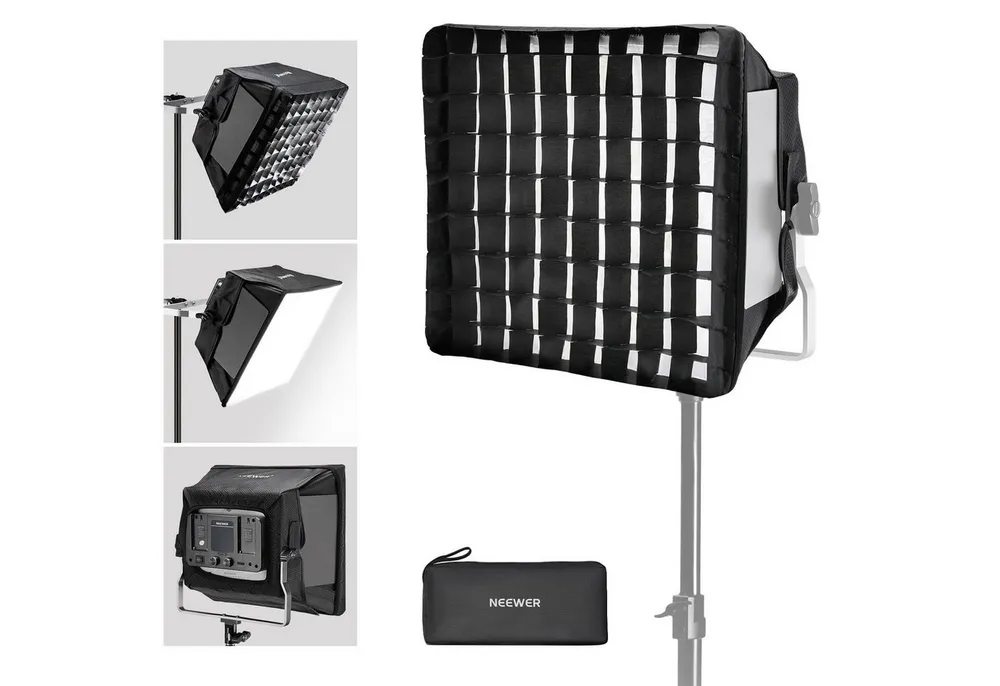 Neewer Softbox NS4S Softbox Diffusor für NL660 RGB660 PRO II LED Video Lichtpaneel, mit Gitter Tasche Verdunkelungshaube, für Aufnahmen Studio
