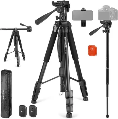 Neewer TP05 74" Video Stativ Einbeinstativ, Traglast, für DSLR/iPhone Dreibeinstativ (Fotostativ)