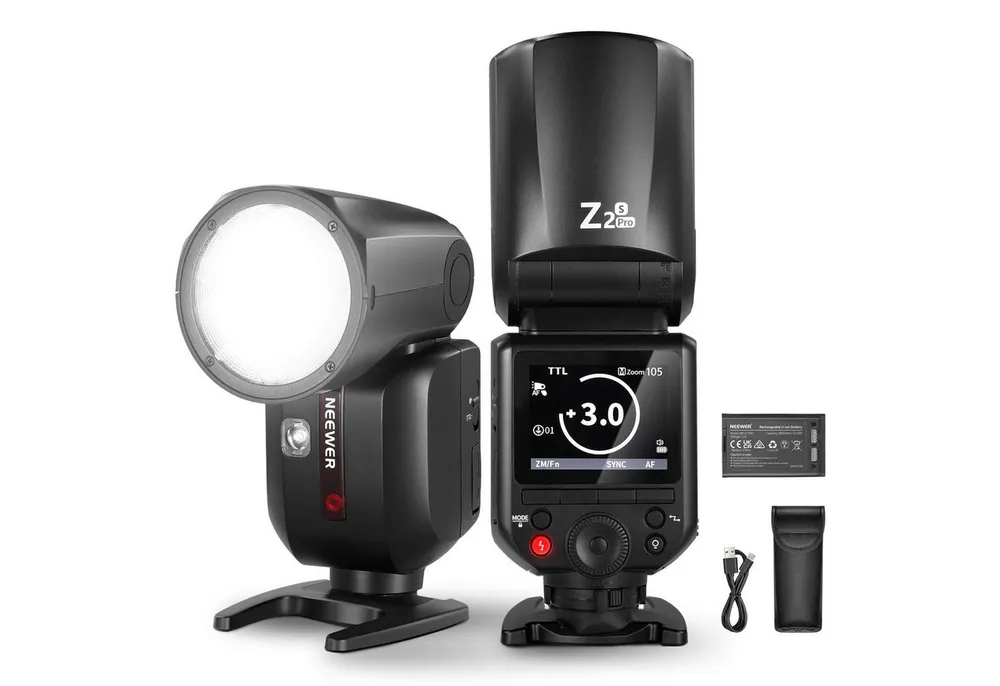 Neewer Z2PRO-S 2.4G TTL Blitz Speedlite für Sony mit Godox Kompatibilität Blitzgerät, (76Ws 1/8000s HSS, Verbesserte UI, TTL/M TCM Schalter, 7.2V/3000mAh)
