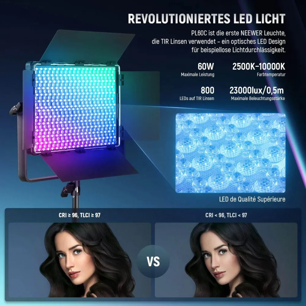 NEEWER PL60C RGB LED Flächenleuchte
