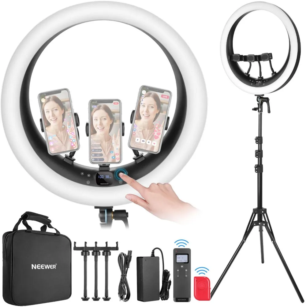 NEEWER RP19H 19“ Bi-Color LED Ringlicht inkl. Stativ