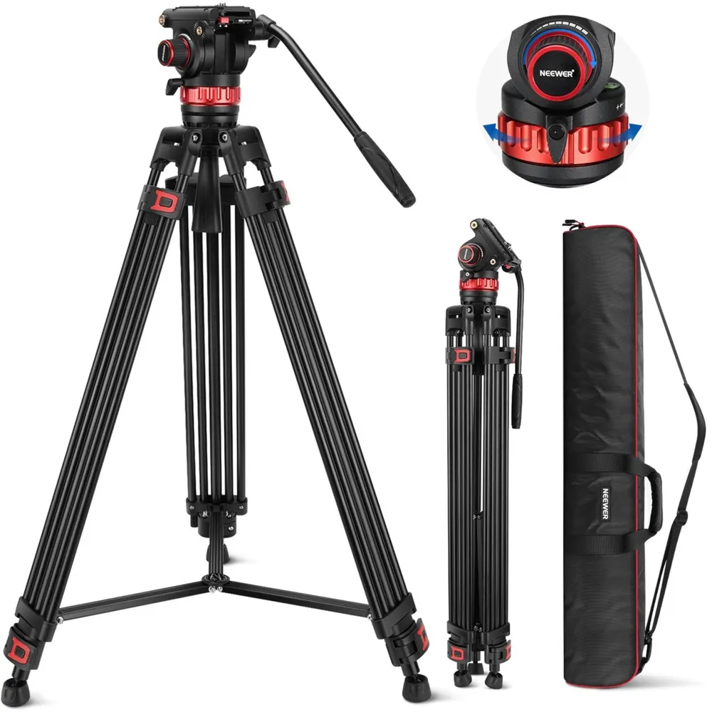 NEEWER TP75 Premium-Dreibeinstativ mit Fluid-Kugelkopf