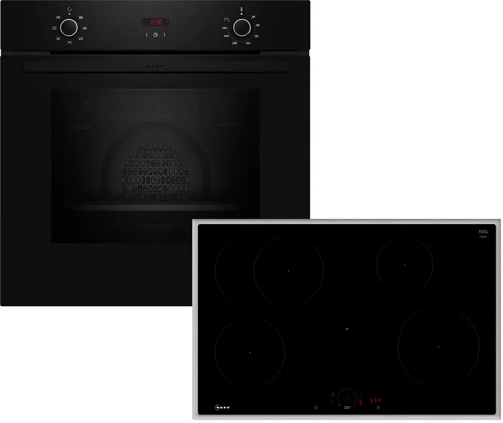NEFF Backofen-Set BX38IB0, mit Teleskopauszug nachrüstbar, CircoTherm® zum Backen auf 3 Ebenen & Powerstufe für schnelle Hitze