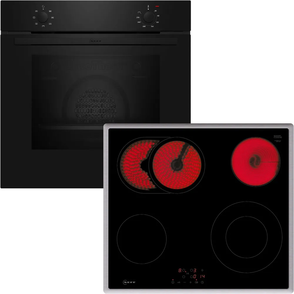 NEFF Backofen-Set N 30/N 50 BX16B, mit Teleskopauszug nachrüstbar, Einzigartiges CircoTherm®-System & zuschaltbare Bräterzone