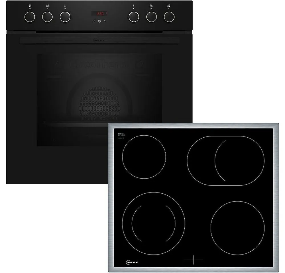 NEFF Elektro-Herd-Set EDX4B0, EasyClean, CircoTherm® auf 3 Ebenen & Bräterzone für großes Bratgeschirr