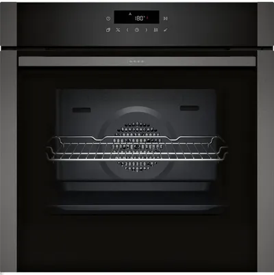 NEFF Pyrolyse Backofen N 50 B6ACJ7AG3, mit Teleskopauszug nachrüstbar, Pyrolyse-Selbstreinigung, Hide® Backofentür & knusper-gesunde Air Fry-Funktion