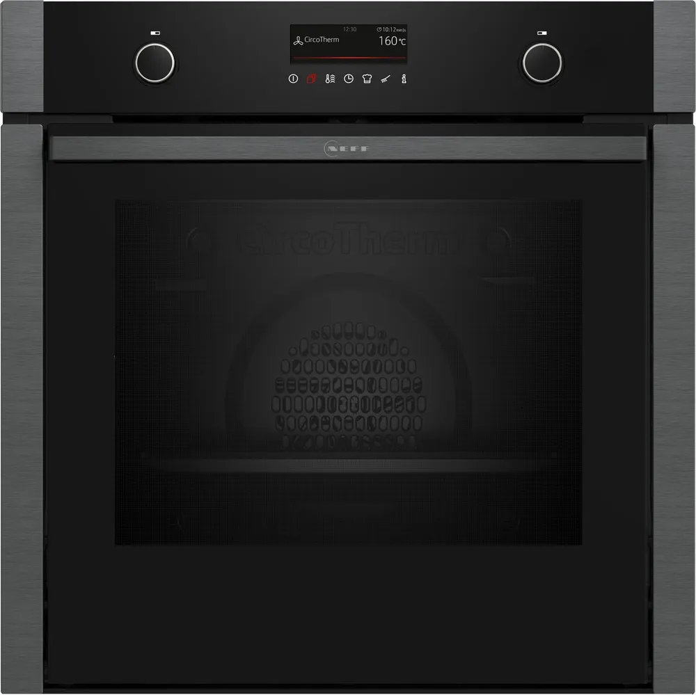 NEFF Pyrolyse Backofen N 50 B6ACP7AG3, mit Teleskopauszug nachrüstbar, Pyrolyse-Selbstreinigung, Hide® Backofentür & knusper-gesunde Air Fry-Funktion
